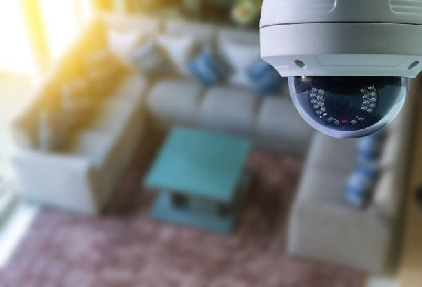 Security camera in the living room.